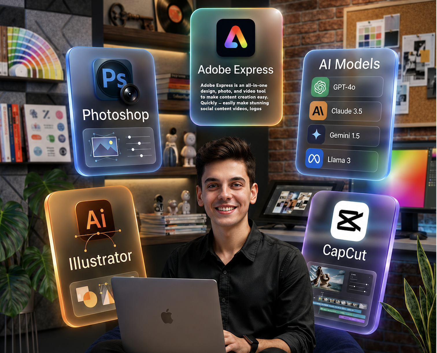 Profissional estudando cursos de tecnologia, marketing e IA na EducaOn